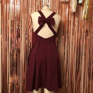 Maroon Bow Dress
